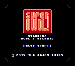 Super Uwol (Homebrew) — Title screen